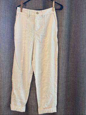 Womens Cream Dress Pants - Classic Tailored Fit